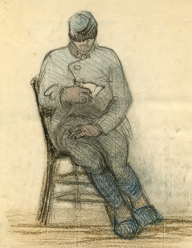 (French Soldier Reading a Letter)