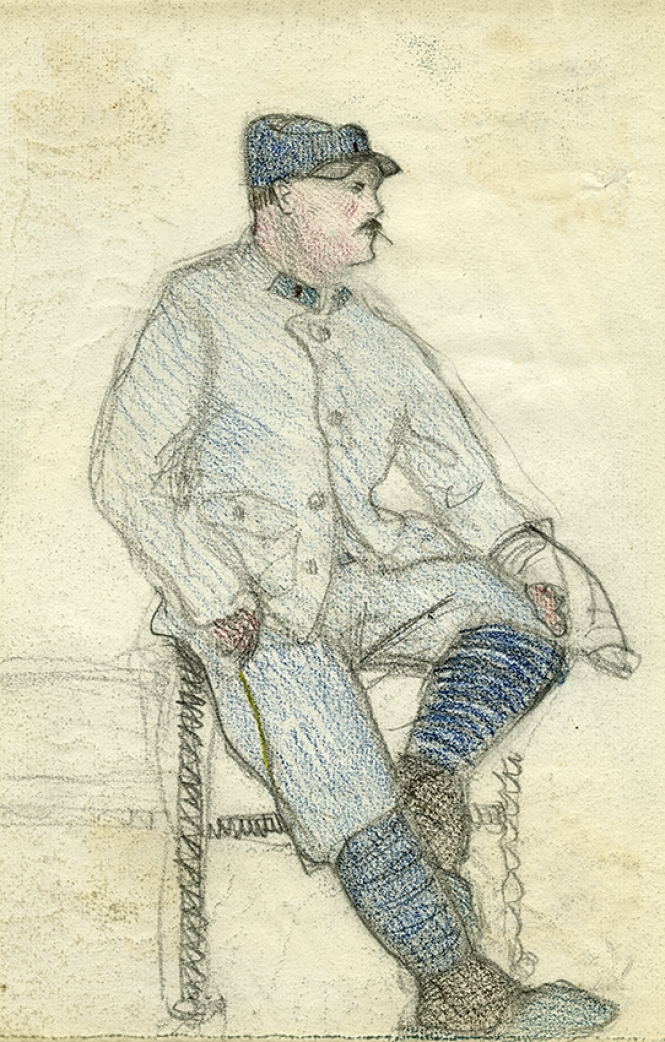 (French Soldier with Injured Hand)